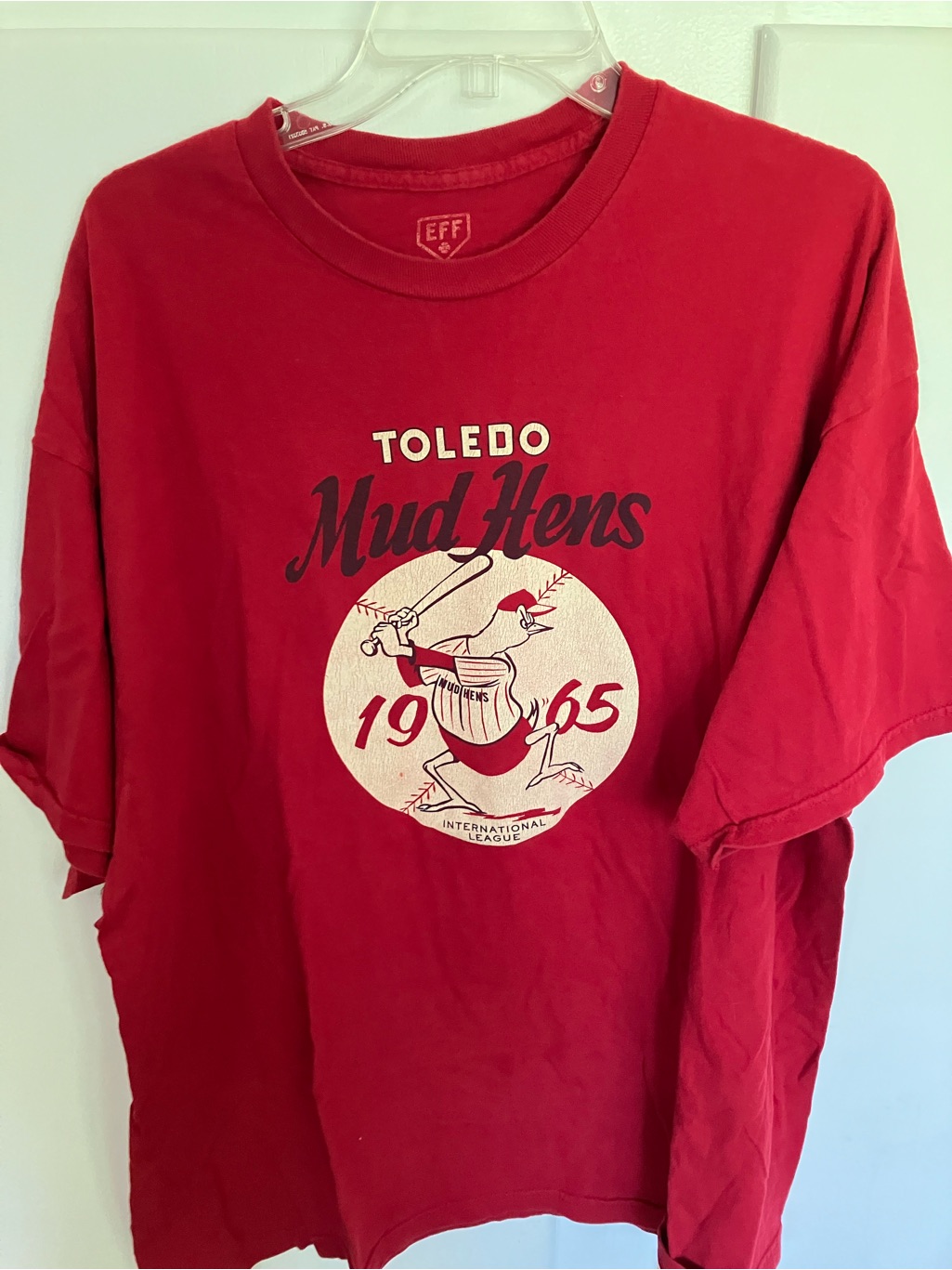 Ebbets Field Flannels Toledo Mud Hens Red Graphic Tee